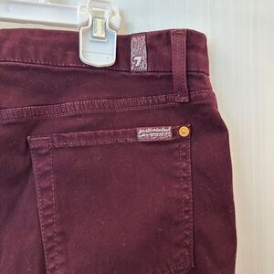7 For All Mankind plum stretch denim pants
